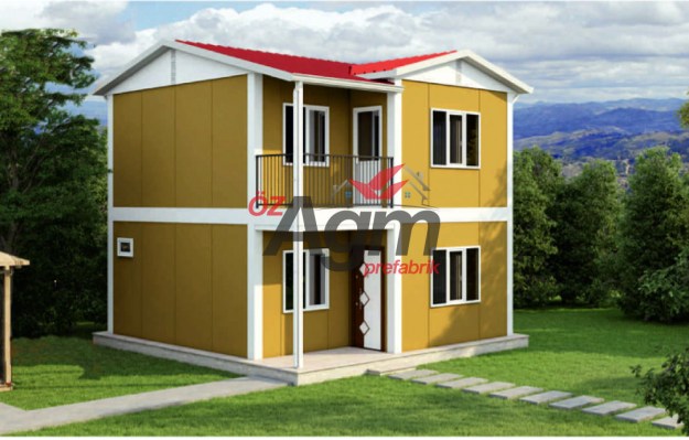 AGM 200 80M2 Dubleks Prefabrik Ev