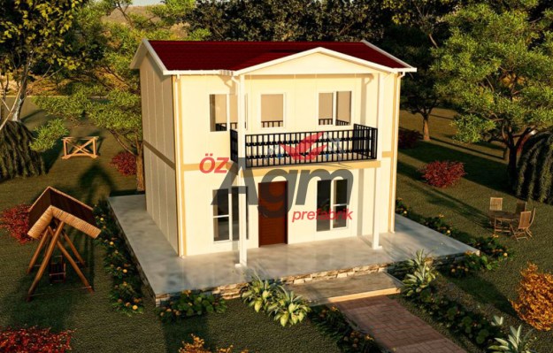 AGM 201 86M2 Dubleks Prefabrik Ev